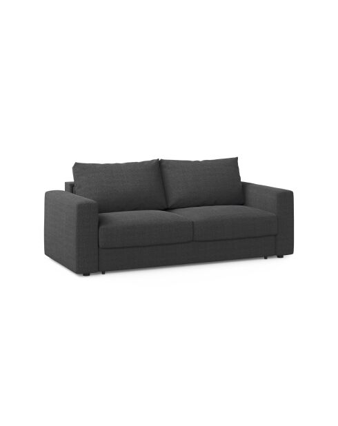 Canapé convertible Grena 3 places noir - 205x100x90 cm