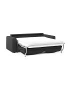 Canapé convertible Grena 3 places noir - 205x100x90 cm