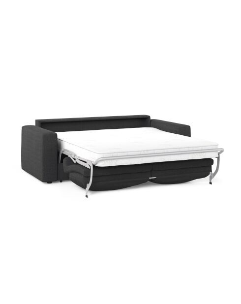 Canapé convertible Grena 3 places noir - 205x100x90 cm