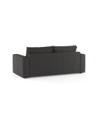 Canapé convertible Grena 3 places noir - 205x100x90 cm
