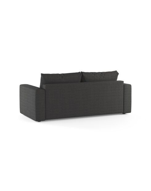 Canapé convertible Grena 3 places noir - 205x100x90 cm