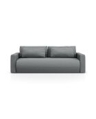Canapé convertible avec coffre de rangement Belfast 3 places gris - 238x105x84 cm