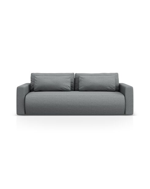 Canapé convertible avec coffre de rangement Belfast 3 places gris - 238x105x84 cm