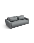 Canapé convertible avec coffre de rangement Belfast 3 places gris - 238x105x84 cm