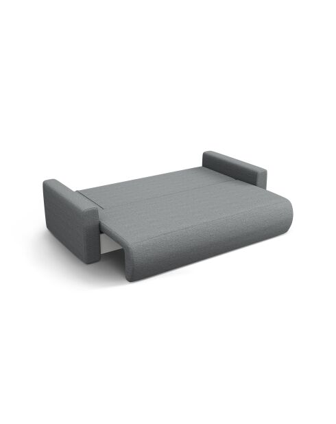Canapé convertible avec coffre de rangement Belfast 3 places gris - 238x105x84 cm