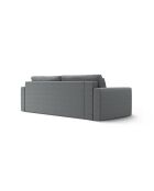 Canapé convertible avec coffre de rangement Belfast 3 places gris - 238x105x84 cm