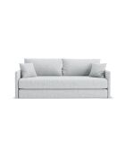 Canapé convertible Shannon 3 places gris clair - 209x94x87 cm