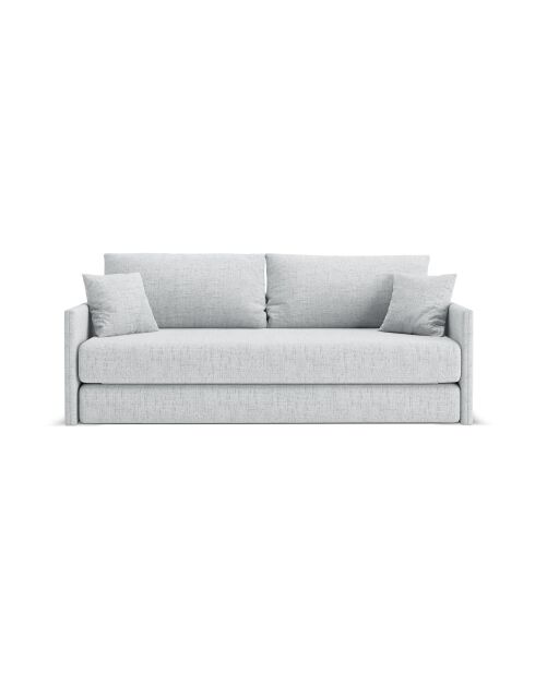 Canapé convertible Shannon 3 places gris clair - 209x94x87 cm