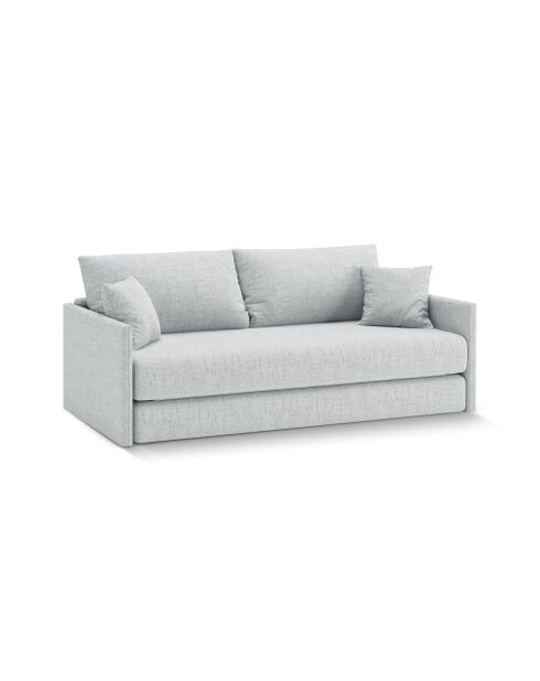 Canapé convertible Shannon 3 places gris clair - 209x94x87 cm