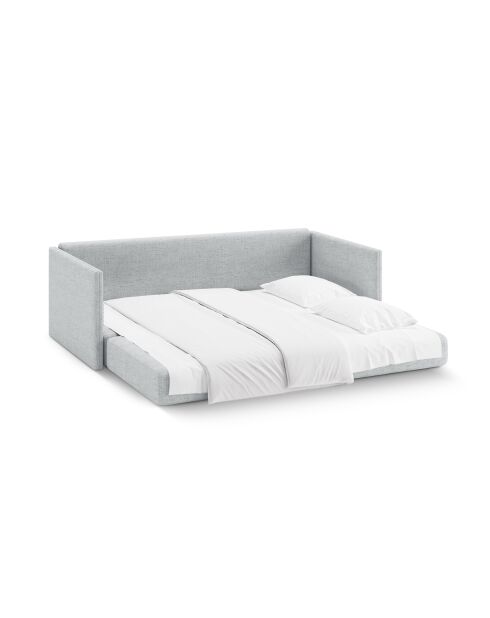 Canapé convertible Shannon 3 places gris clair - 209x94x87 cm