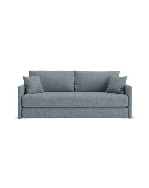 Canapé convertible Shannon 3 places bleu clair - 209x94x87 cm