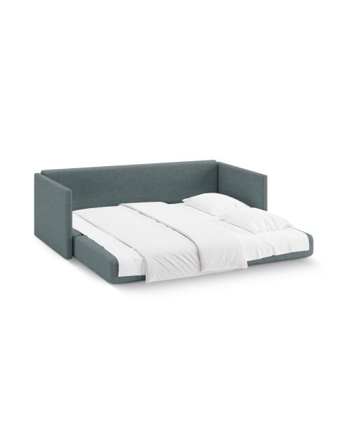 Canapé convertible Shannon 3 places bleu clair - 209x94x87 cm