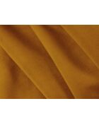 Canapé convertible velours Grena 3 places jaune - 205x100x90 cm