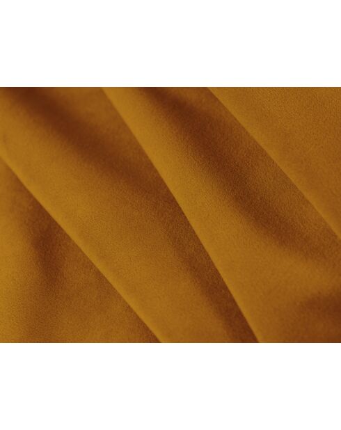 Canapé convertible velours Grena 3 places jaune - 205x100x90 cm