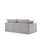 Canapé convertible velours Shannon 3 places gris clair - 209x94x87 cm