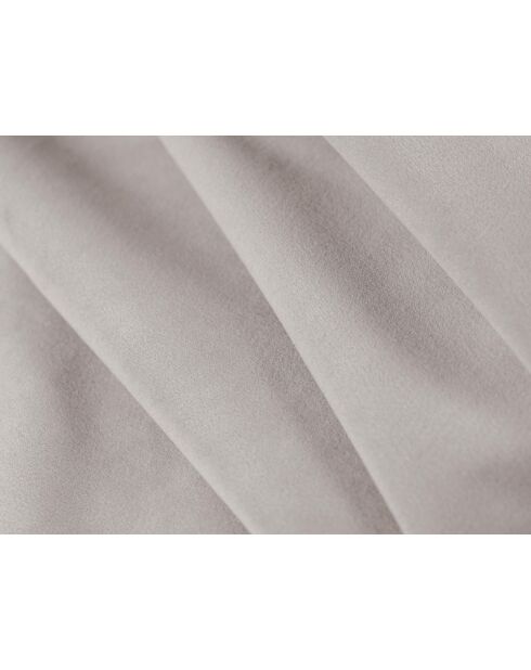 Canapé convertible velours Shannon 3 places gris clair - 209x94x87 cm