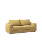 Canapé convertible Grena 3 places jaune - 205x100x90 cm