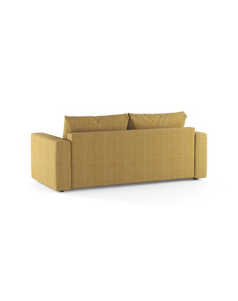 Canapé convertible Grena 3 places jaune - 205x100x90 cm
