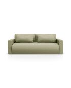 Canapé convertible avec coffre de rangement Belfast 3 places olive - 238x105x84 cm