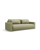 Canapé convertible avec coffre de rangement Belfast 3 places olive - 238x105x84 cm