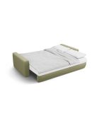 Canapé convertible avec coffre de rangement Belfast 3 places olive - 238x105x84 cm