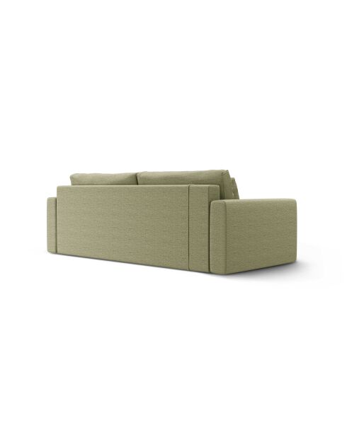 Canapé convertible avec coffre de rangement Belfast 3 places olive - 238x105x84 cm