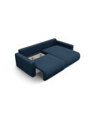 Canapé d'angle en velours convertible avec rangement Belfast 3 places bleu roi - 240x149x84 cm
