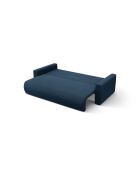 Canapé d'angle en velours convertible avec rangement Belfast 3 places bleu roi - 240x149x84 cm