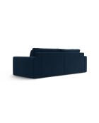 Canapé d'angle en velours convertible avec rangement Belfast 3 places bleu roi - 240x149x84 cm