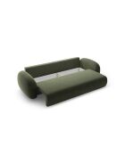 Canapé convertible avec coffre de rangement Tonale 3 places vert - 262x105x88 cm