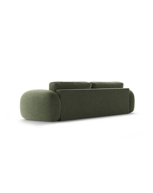 Canapé convertible avec coffre de rangement Tonale 3 places vert - 262x105x88 cm