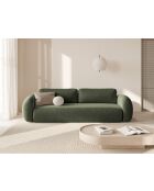 Canapé convertible avec coffre de rangement Tonale 3 places vert - 262x105x88 cm