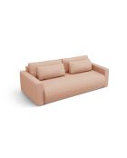 Canapé convertible avec coffre de rangement Belfast 3 places pêche - 238x105x84 cm