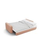 Canapé convertible avec coffre de rangement Belfast 3 places pêche - 238x105x84 cm