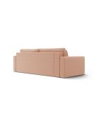 Canapé convertible avec coffre de rangement Belfast 3 places pêche - 238x105x84 cm