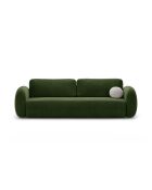Canapé velours convertible avec coffre de rangement Tonale 3 places vert de l'armée - 262x105x88 cm
