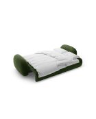 Canapé velours convertible avec coffre de rangement Tonale 3 places vert de l'armée - 262x105x88 cm