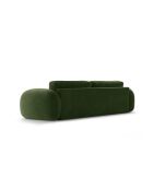 Canapé velours convertible avec coffre de rangement Tonale 3 places vert de l'armée - 262x105x88 cm