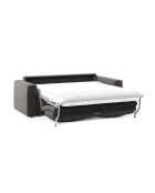 Canapé convertible velours Grena 3 places gris foncé - 205x100x90 cm
