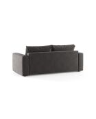 Canapé convertible velours Grena 3 places gris foncé - 205x100x90 cm