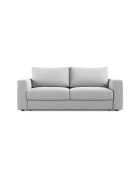 Canapé convertible Grena 3 places gris clair - 205x100x90 cm