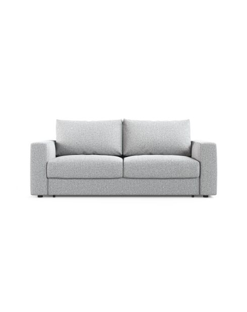 Canapé convertible Grena 3 places gris clair - 205x100x90 cm