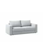 Canapé convertible Grena 3 places gris clair - 205x100x90 cm
