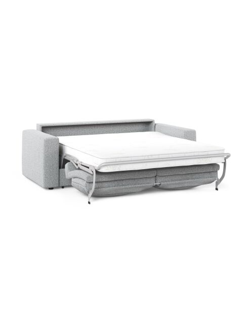 Canapé convertible Grena 3 places gris clair - 205x100x90 cm