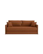 Canapé convertible Shannon 3 places brique - 209x94x87 cm