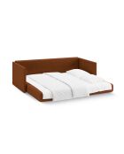 Canapé convertible Shannon 3 places brique - 209x94x87 cm