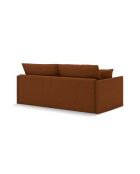 Canapé convertible Shannon 3 places brique - 209x94x87 cm