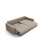 Canapé d'angle convertible avec rangement Belfast 3 places beige foncé - 240x149x84 cm