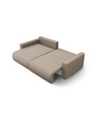Canapé d'angle convertible avec rangement Belfast 3 places beige foncé - 240x149x84 cm