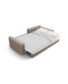 Canapé d'angle convertible avec rangement Belfast 3 places beige foncé - 240x149x84 cm